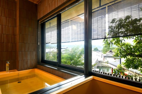 Mountain Side Japanese-Style Room with Hinoki Bath, Non Smoking | Bathroom | Shower, free toiletries, hair dryer, slippers