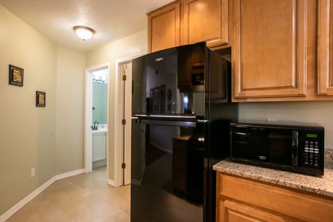 Microwave and refrigerator and Ice Maker provided.