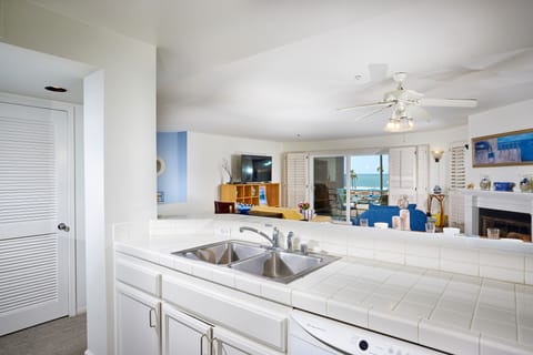 kitchen with ocean view