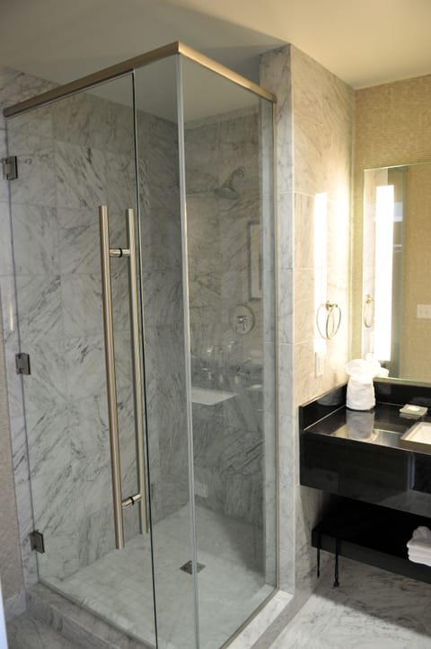 Standard Room, 2 Queen Beds | Bathroom | Shower, designer toiletries, hair dryer, bathrobes