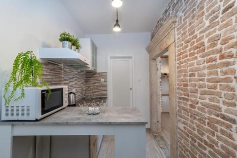 Studio Apartment Adriana | Private kitchen | Fridge, electric kettle, cookware/dishes/utensils, paper towels