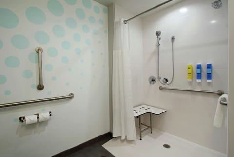 Room, 1 King Bed, Accessible (Roll-In Shower) | Bathroom shower