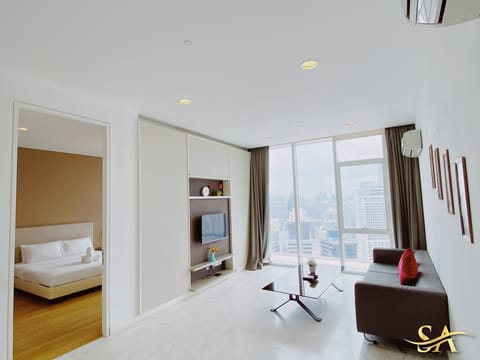 Superior Apartment, 1 Bedroom | Living area | 32-inch LED TV with cable channels, TV, fireplace