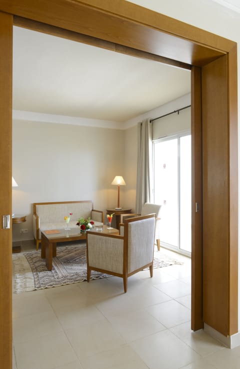 Junior Suite, Sea View (2 adults) | Living area | Flat-screen TV