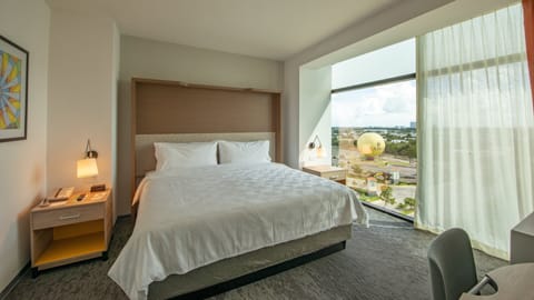 Suite, 1 King Bed, City View | Minibar, in-room safe, individually furnished, desk