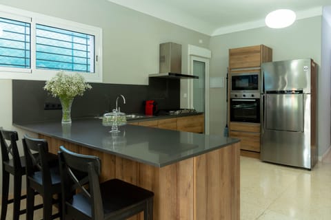 Deluxe House, 2 Bedrooms, Non Smoking, Terrace | Private kitchen | Full-size fridge, microwave, oven, stovetop