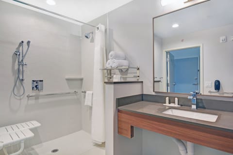Room, 1 King Bed | Bathroom | Separate tub and shower, free toiletries, hair dryer, towels