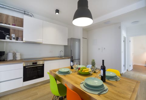 Royal Apartment, Balcony | Private kitchen | Full-size fridge, oven, stovetop, dishwasher