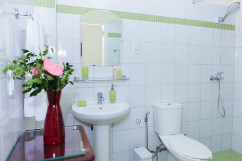 Comfort Apartment | Bathroom | Shower, free toiletries, hair dryer, bathrobes