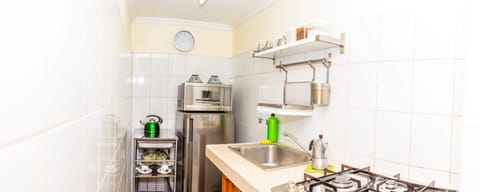 Comfort Apartment | Private kitchen | Fridge, microwave, stovetop, espresso maker