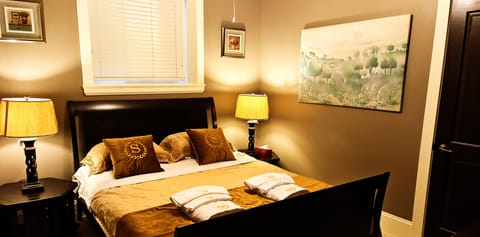 Club Suite | Premium bedding, down comforters, Select Comfort beds, laptop workspace