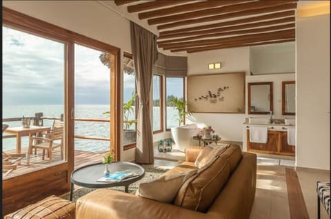 Luxury Villa, 1 Bedroom, Ocean View, Overwater | Living area