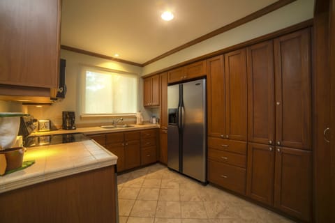 Deluxe Apartment | Private kitchen | Fridge, microwave, oven, stovetop