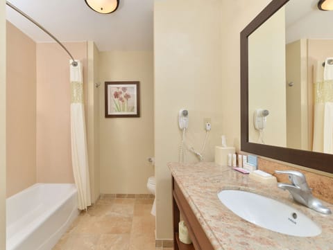 Room, 2 Queen Beds | Bathroom | Free toiletries, hair dryer, towels