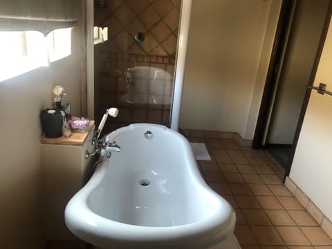 Luxury Suite | Bathroom | Designer toiletries, hair dryer, towels, soap