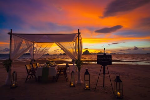 Outdoor banquet area