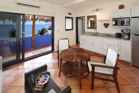 Casita #8 Ocean View | Private kitchen | Fridge, microwave, stovetop, coffee/tea maker