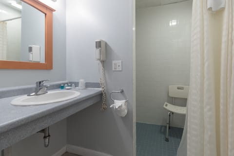 Room, 2 Queen Beds, Accessible, Lake View | Bathroom | Shower, free toiletries, hair dryer, towels