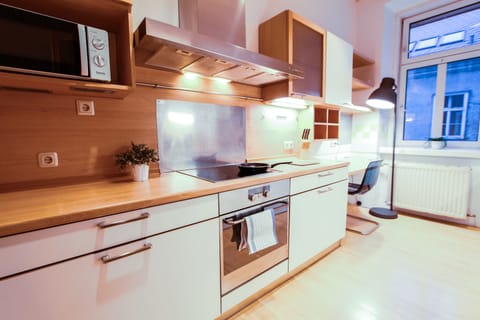 Grand Apartment | Private kitchen | Full-size fridge, microwave, stovetop, dishwasher