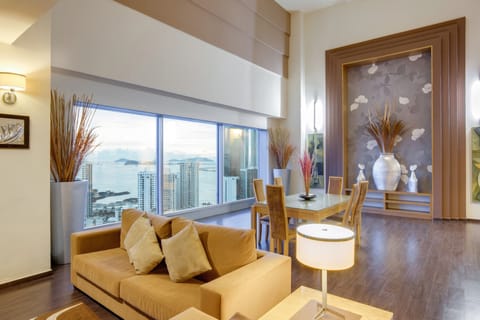 Penthouse (In the heart of the City) | Living area | Flat-screen TV, iPod dock