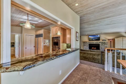 There is ample counter space for helping hands in this kitchen
