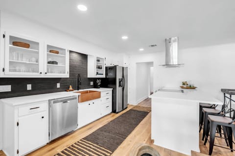 Modernized and fully stocked kitchen!