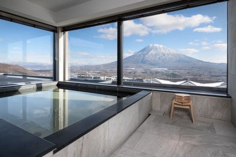 Penthouse Yotei | Bathroom | Hair dryer, slippers, towels