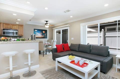 A spectacular view of the living and dining area.