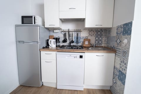 Apartment, 1 Bedroom, Ground Floor | Private kitchen | Cleaning supplies