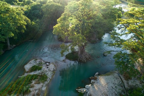 Aerial view of fantastic river access from property