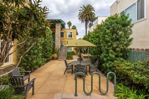 Gated courtyard shared by the nine unit complex.