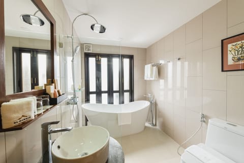 Lanna Signature Room | Bathroom | Designer toiletries, hair dryer, bathrobes, slippers