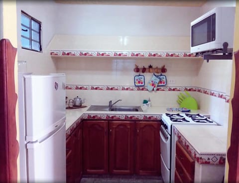 Standard Apartment, 2 Bedrooms, Balcony | Private kitchen | Fridge, microwave, oven, coffee/tea maker