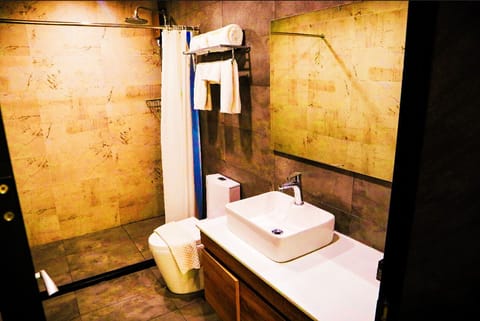 Studio Suite | Bathroom | Shower, rainfall showerhead, free toiletries, hair dryer