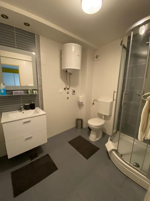 Studio, 1 King Bed | Bathroom | Shower, hair dryer, towels