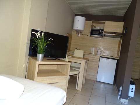 Basic Studio | Private kitchenette | Fridge, microwave, stovetop, coffee/tea maker