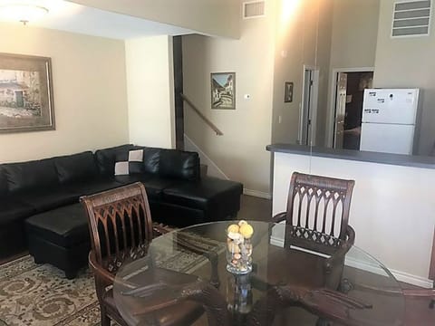 Living room and kitchen area