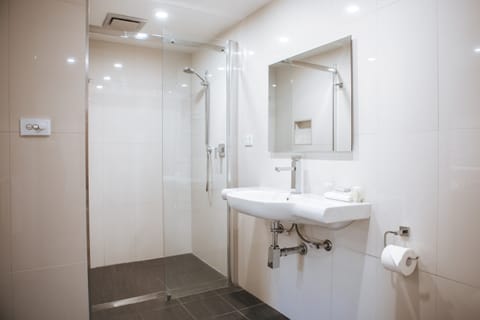 Executive Family Room | Bathroom | Shower, towels