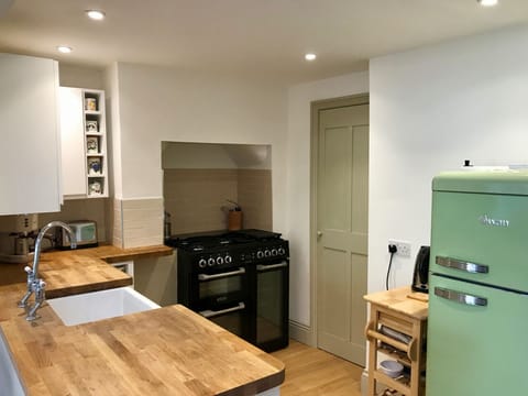 Well equipped kitchen in the open plan living area with good quality appliances.