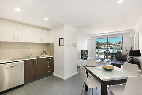 Standard Apartment, 2 Bedrooms | Private kitchen | Fridge, microwave, stovetop, dishwasher