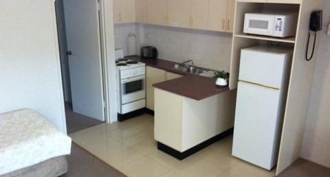 Apartment | Private kitchen | Full-size fridge, microwave, coffee/tea maker, electric kettle