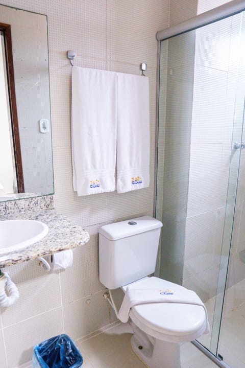 Standard Double Room | Bathroom | Shower, towels, soap, toilet paper