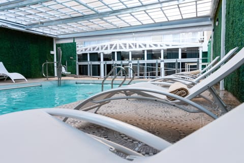 Outdoor pool, open 10:30 AM to 8:00 PM, sun loungers