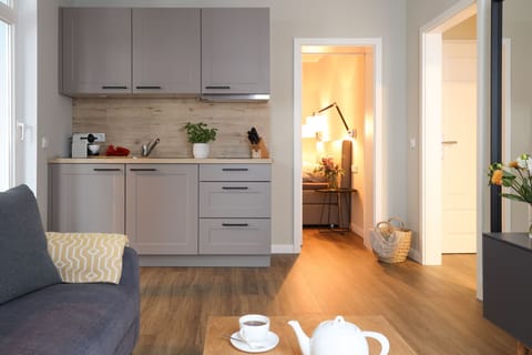 Suite (Cleaning fee included 132 Euro) | Private kitchen | Full-size fridge, stovetop, espresso maker, coffee/tea maker