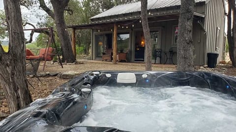 There are so many ways to relax and decompress at the Casita, including a romantic tree swing and bubbling hot tub!