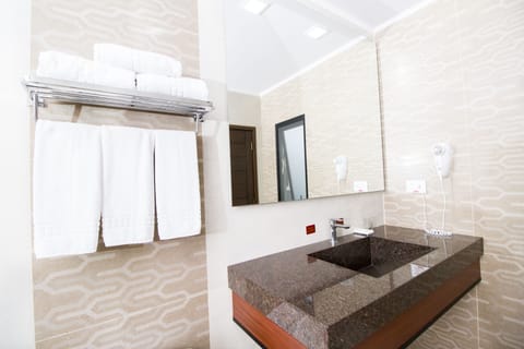 Executive Single Room, 1 Double Bed | Bathroom | Free toiletries, hair dryer, towels, soap