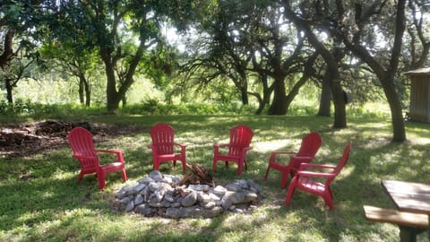 Gather around the firepit.