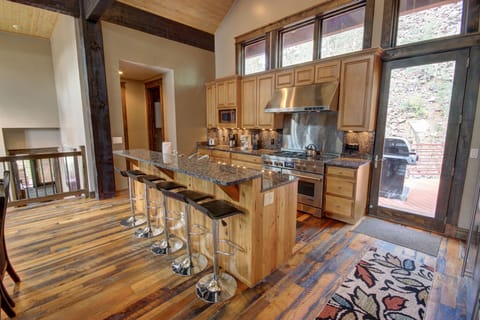 Kitchen with a breakfast bar