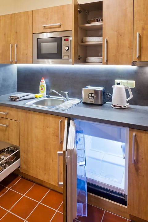 Superior Apartment | Private kitchenette | Fridge, microwave, coffee/tea maker, electric kettle