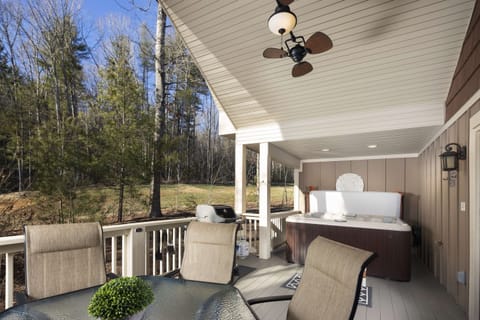 Crystal clear private hot tub